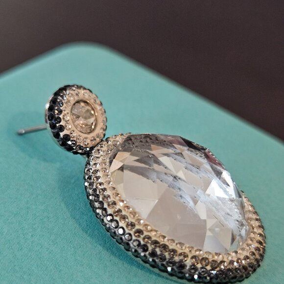 Swarovski Crystal Vita Oval Drop Pierced Earrings - Picture 2 of 7